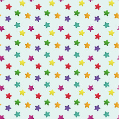 Fototapeta na wymiar Seamless background with colorful star