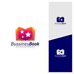 Star Book logo design vector template, Illustration Book design Concept, Icon symbol