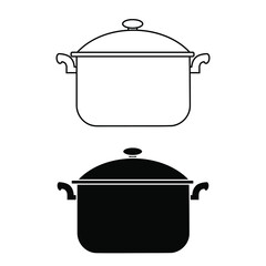 Casserole icon vector set. kitchen illustration sign collection. cook symbol.