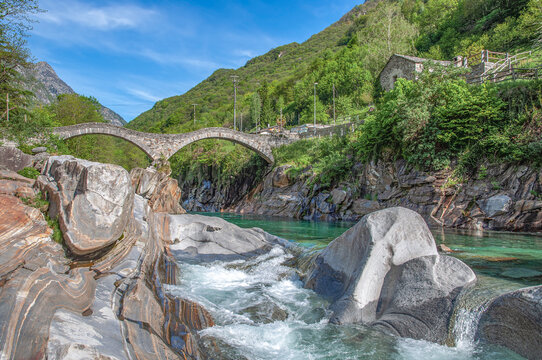 Ponte dei Salti,Verzascatal,Tessin,Schweiz