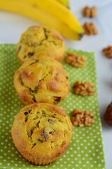 Banana date walnut muffins. Coffee time 