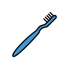 Tooth Brush Flat Icon Color Design Vector Template Illustration