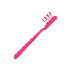 Tooth Brush Flat Icon Color Design Vector Template Illustration