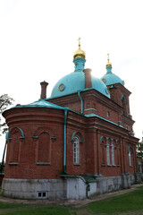 Fototapeta na wymiar Brick orthodox church