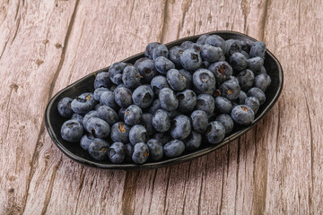 Ripe sweet tasty blueberries heap