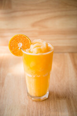 orange Fruit shake with piece of orange for decor