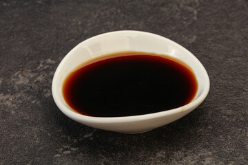 Asian soya sauce in the bowl