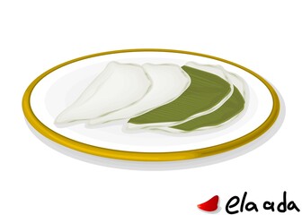 ila ada or ela ada indian Sweet Dish Food Vector