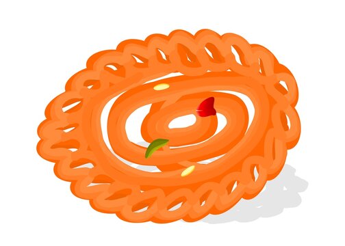 Imarti Indian Sweets or Mithai Food Vector