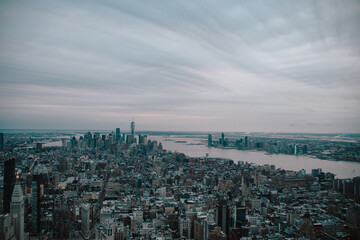 Foto del skyline de Manhattan desde un rascacielos