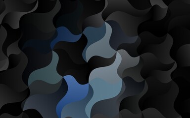 Dark BLUE vector background with lamp shapes.