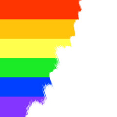 Gay flag or LGBT flag sign isolated. Gay culture symbol.