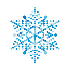 winter holidays snowflake in form of pine tree and people illustration