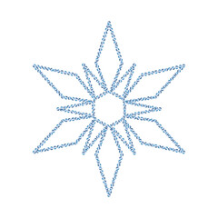 winter holidays snowflake star illustration