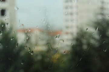 raindrops on window