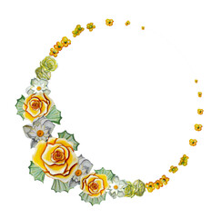 Flower frame describing a circle