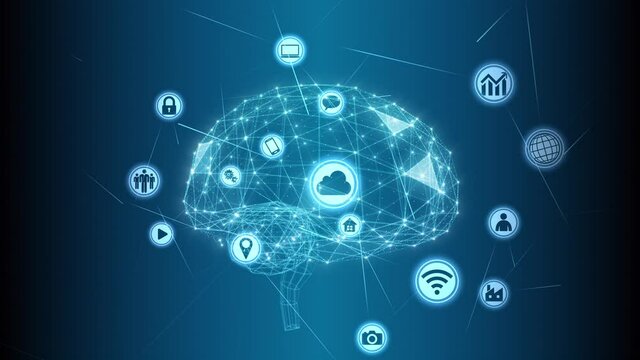 Technology Icon Network Symbol Digital devices on Internet background