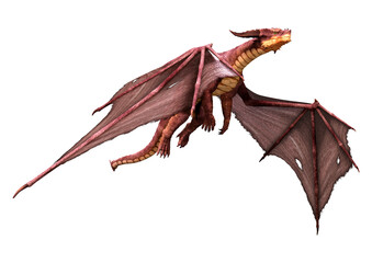 Obraz premium 3D Rendering Fairy Tale Dragon on White