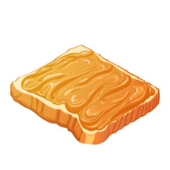 Peanut butter, vector icon. Bread with Peanut butter