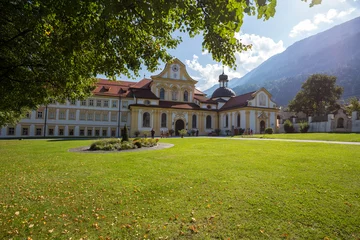 Fotobehang STAMS, AUSTRIA, SEPTEMBER 9, 2020 - Cistercian Stams Abbey (Stift Stams) in Stams, Imst district, Tyrol, Austria. © faber121