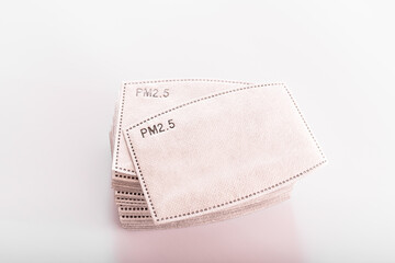 Activated carbon filter PM2.5, filter paper for reusable fabric hygienic face masks.