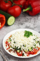 Shopsky salad - national Bulgarian dish