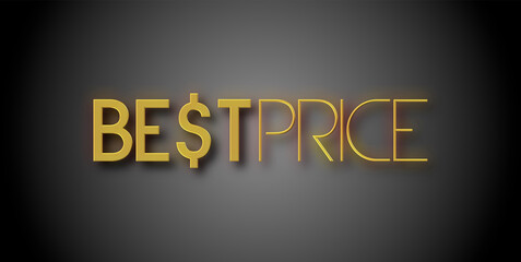 Fototapeta premium Best price con sfondo colorato
