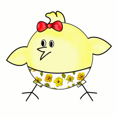 Creative composition with the image of water animals. Cute children's close-up illustrations on a white background.