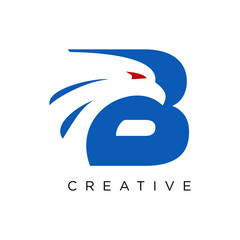 b hawk luxury logo design vector icon symbol circle