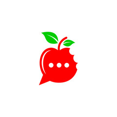Apple chat abstract logo.