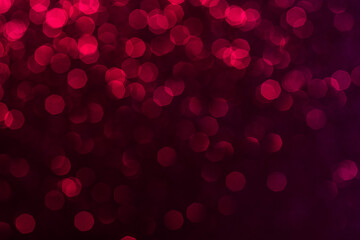 Abstract red background. Beautiful bokeh effect. Light circles background.