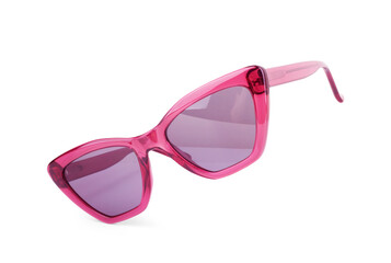 Stylish black sunglasses isolated on white background © vadarshop