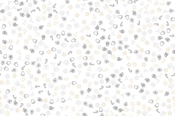 Christmas and new year pattern background