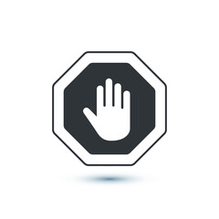Stop sign icon. Eps10 vector illustration