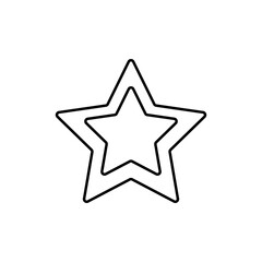 Christmas star line icon simple design