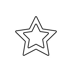Christmas star line icon simple design