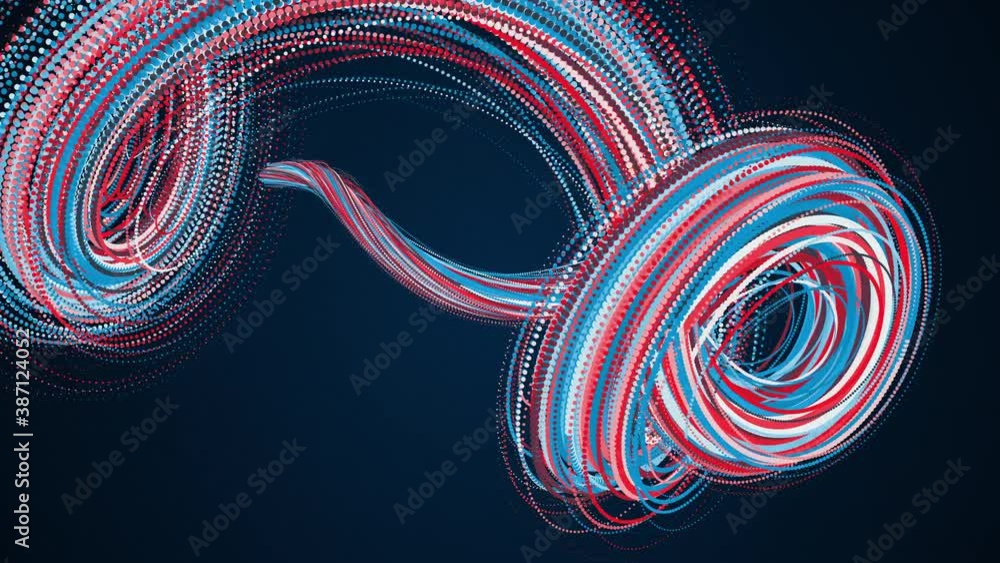 Poster spiral abstract element from particles, computer generated. 3d rendering vortex backdrop