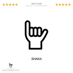 Fototapeta na wymiar Shaka icon. Simple element from digital disruption collection. Line Shaka icon for templates, infographics and more