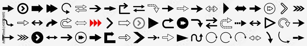 Poster arrow icons set | arrow collection | simple arrow set | vector illustration
