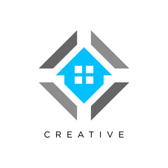 real eatate luxury logo design vector icon symbol circle