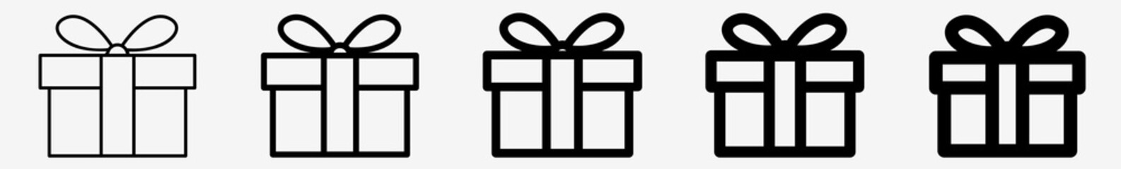 Gift Box Icon. Present Box Icons.