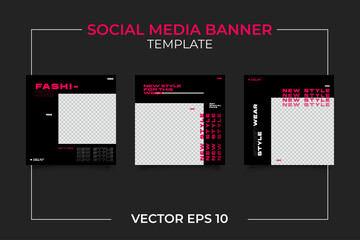 
Urban Social Media Post Template for digital marketing and sale promo. modern fashion advertising.