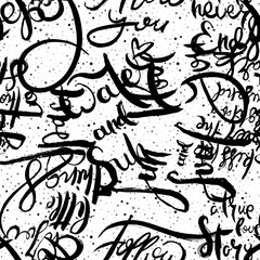 Graffiti background seamless pattern. Hand style tagging