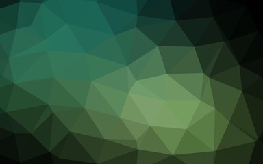 Obraz premium Dark Green vector triangle mosaic template.