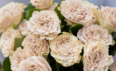 Flower composition. Macro photo. Wedding decor. A Beautiful bouquet of fresh flowers.
