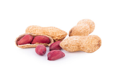Peanuts isolated on white background