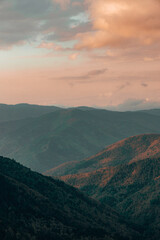 clouds over the mountains
