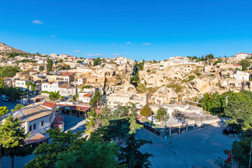 Fototapeta na wymiar Mustafapasa Town view from hill in Cappadocia Region of Turkey.