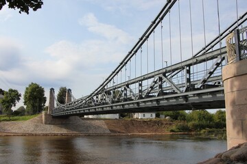 Naklejka premium Chain Bridge, general view from the river bank