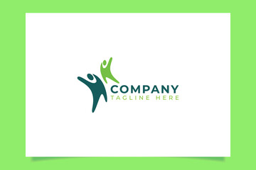 an abstract peoples logo vector graphic for any business ie. charity, medical, health, social, education, teamwork, community, etc.